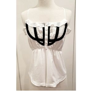 XXI White & Black Spaghetti Strap Tank Top